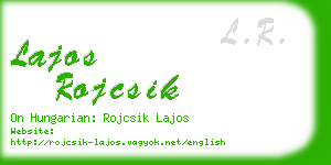 lajos rojcsik business card
